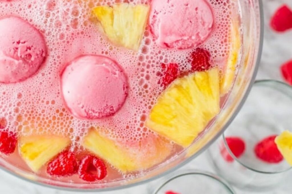 raspberry sherbet party punch