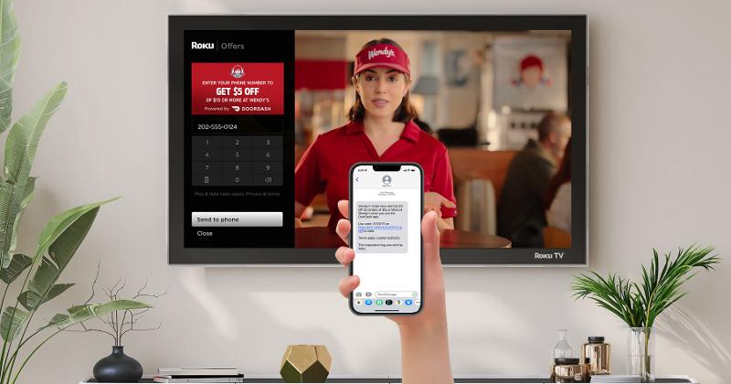 Roku viewers will be able to order Wendy's via new interactive ads. / Photo courtesy of DoorDash