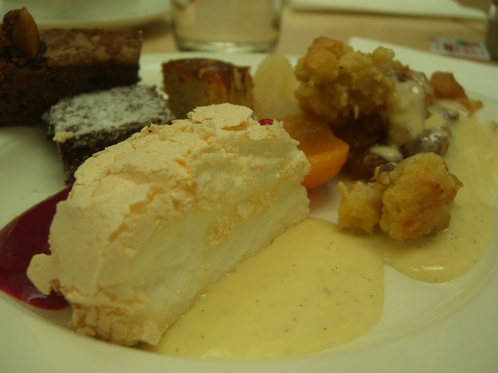 Baked apple crumble in a dish