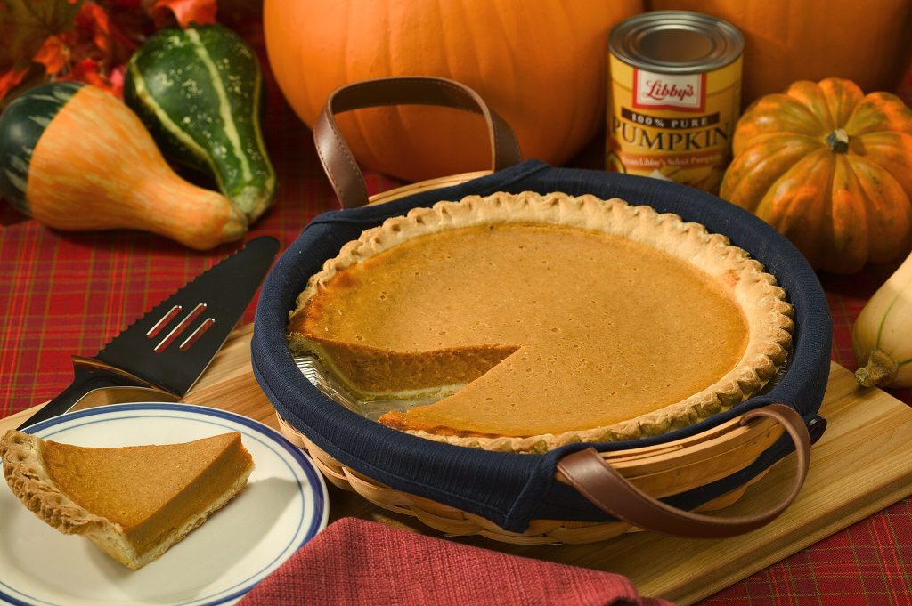A pumpkin pie made a day ahead
