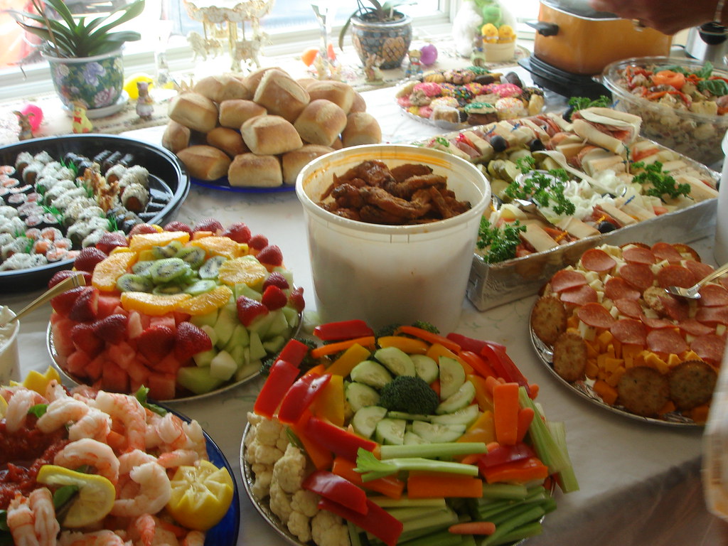 Roast turkey with side dishes on a holiday table