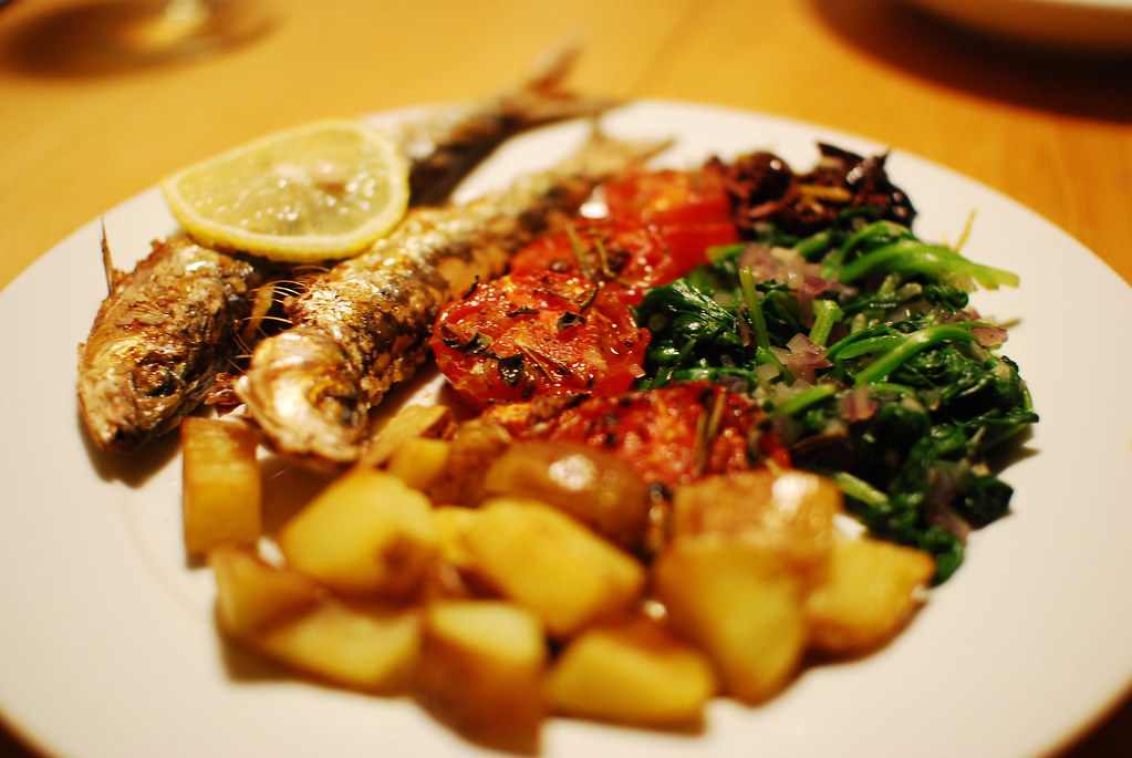 Plate of grilled sardines, a Lisbon favourite in June